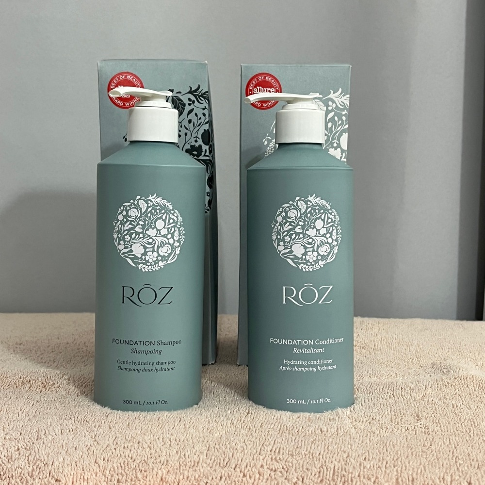 ROZ Foundation Shampoo Conditioner Set 300ml Hydrating New Luxury Salon Haircare